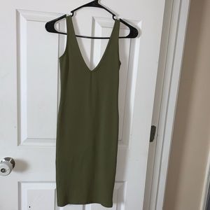 Fitted Olive Green Dress